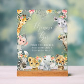 Oerwouden, Safari, Bloemen, Momosa Bar Acryl Bord (Neutraal)