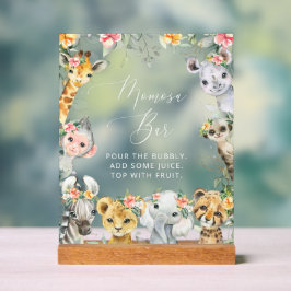 Oerwouden, Safari, Bloemen, Momosa Bar Acryl Bord