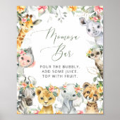 Oerwouden, Safari, Bloemen, Momosa Bar Poster (Voorkant)