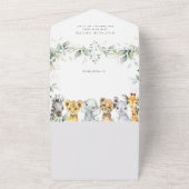 Oerwouden, Safari, Wild One, Baby shower All In One Uitnodiging (Buitenkant)