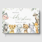 Oerwouden, Safari, Wild One, Baby shower Gastenboek (Voorkant)