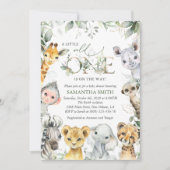 Oerwouden, Safari, Wild One, Baby shower Kaart (Voorkant)