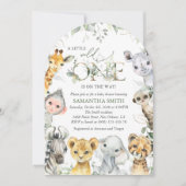 Oerwouden, Safari, Wild One, Baby shower Kaart (Voorkant)