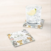 Oerwouden, Safari, Wild One, Baby shower Kartonnen Onderzetters (Insitu)