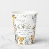 Oerwouden, Safari, Wild One, Baby shower Papieren Bekers (Achterkant)
