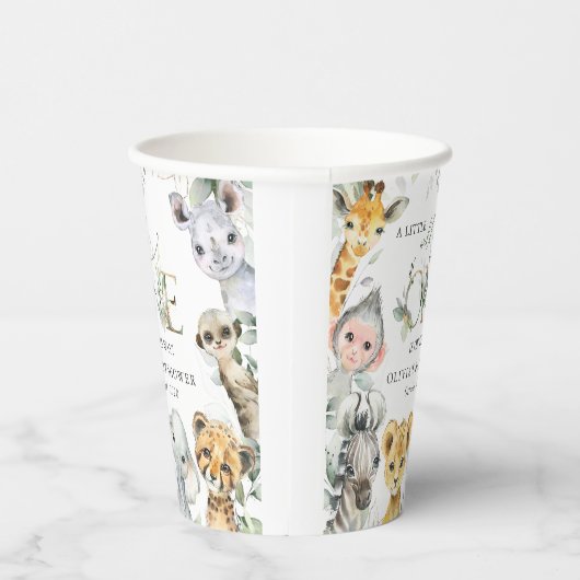 Oerwouden, Safari, Wild One, Baby shower Papieren Bekers (Rechts)