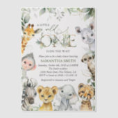 Oerwouden, Safari, Wild One, Baby shower Vellum Uitnodigingen (Voorkant)