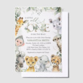 Oerwouden, Safari, Wild One, Baby shower Vellum Uitnodigingen (Offset)