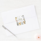 Oerwouden, Safari, Wild One, Baby shower Vierkante Sticker (Envelop)