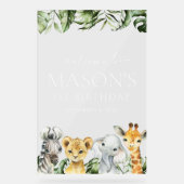 Oerwouden, Safari, Wild One, Birthday Welcome Acryl Bord (Voorkant)