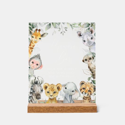 Oerwouden, Safari, Wild One, Momosa Bar Acryl Bord (Voorkant)