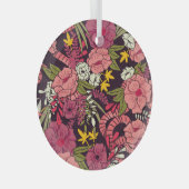 Oerwouden slangen, tropische bloemen, . glas ornament (Voorkant Rechts)