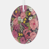 Oerwouden slangen, tropische bloemen, . glas ornament (Voorkant links)