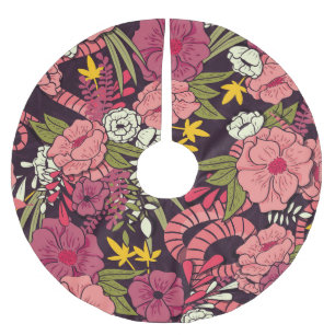 Oerwouden slangen, tropische bloemen, . kerstboom rok