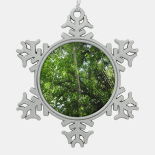 Oerwouden touwen regenwoud fotografie tin sneeuwvlok ornament