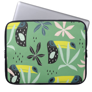 Oerwouden, tropische elementen, naadloos. laptop sleeve