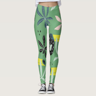 Oerwouden, tropische elementen, naadloos. leggings