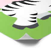 Oerwouden van Cute Safari Birthday Party Poster (Hoek)