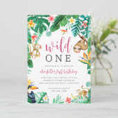 Oerwouden van tropische bloemen kaart (Staand voorkant)