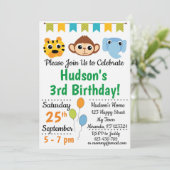 Oerwouden verjaardagsuitnodigingen kaart (Staand voorkant)