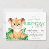 Oerwouden voor verjaardagsfeest in Safari Aankondiging (Voorkant)