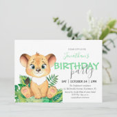 Oerwouden voor verjaardagsfeest in Safari Aankondiging (Staand voorkant)