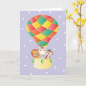 Oerwouden warme luchtballon nachtsterren kaart (Gele Bloem)