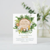 oerwouden wild één baby shower uitnodiging (Staand voorkant)