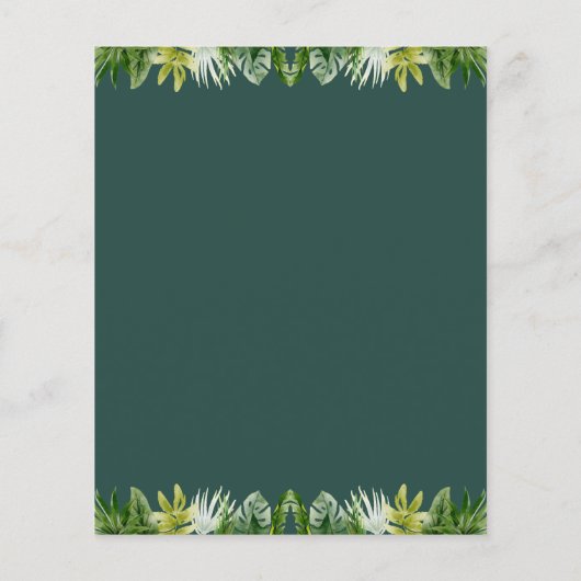 oerwouden wild één baby shower uitnodiging (Achterkant)