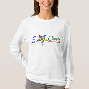 OES:5 Star Chick (LS White) T-shirt