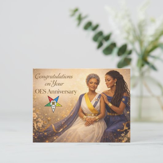 OES Anniversary Postcards Briefkaart (Staand voorkant)