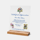 OES Appreciation Award acryl teken Bord (Hoek)