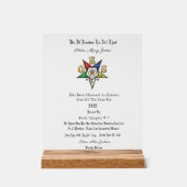 OES Award Acryl Bord (Voorkant)