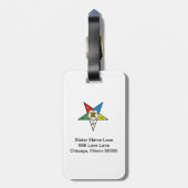 OES-Bagagelabel Bagagelabel (Achterkant verticaal)