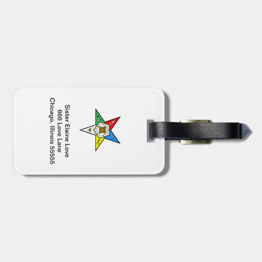 OES-Bagagelabel Bagagelabel (Achterkant horizontaal)