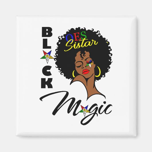 Oes Black Sistar Magic Bestel de Oosterse Sterrenm Magneet (Voorkant)