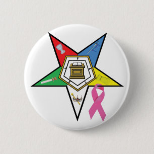 OES Breast Cancer Ribbon Ronde Button 5,7 Cm