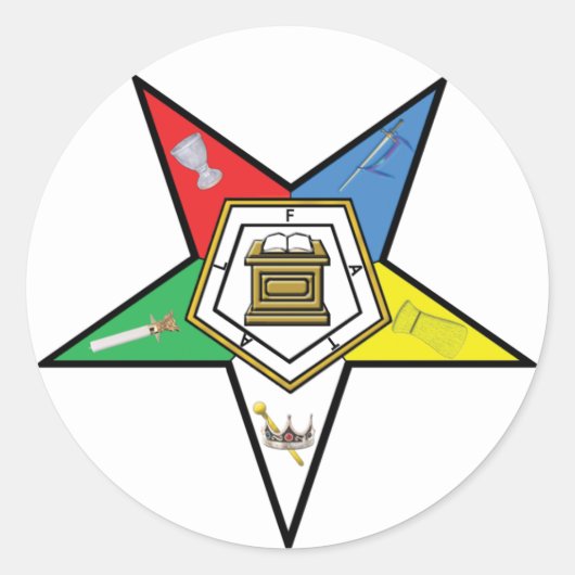 OES-cirkel Ronde Sticker (Voorkant)