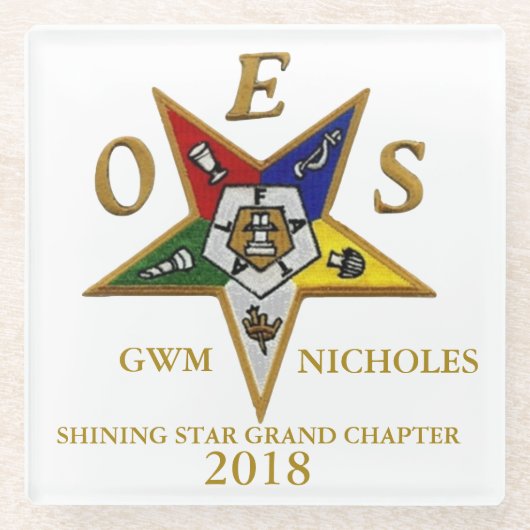 OES CUSTOM GLAZEN ONDERZETTER (Voorkant)