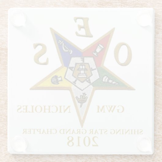 OES CUSTOM GLAZEN ONDERZETTER (Achterkant)