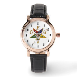 OES Custom Vrouwen Strass Wit Emaille Horloge
