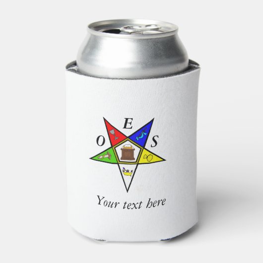 OES Eastern Star Sister Masonry Order Blikjeskoeler (Blikje Voorkant)