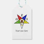 OES Eastern Star Sister Masonry Order Cadeaulabel (Voorkant)