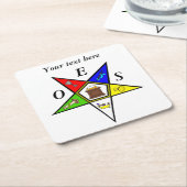 OES Eastern Star Sister Masonry Order Kartonnen Onderzetters (Schuin)