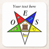 OES Eastern Star Sister Masonry Order Kartonnen Onderzetters (Voorkant)