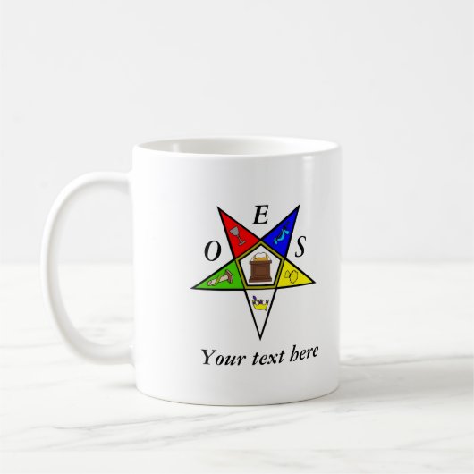 OES Eastern Star Sister Masonry Order Koffiemok (Links)