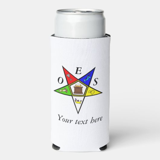 OES Eastern Star Sister Masonry Order Seltzer Blikjeskoeler (Seltzer Voorkant)