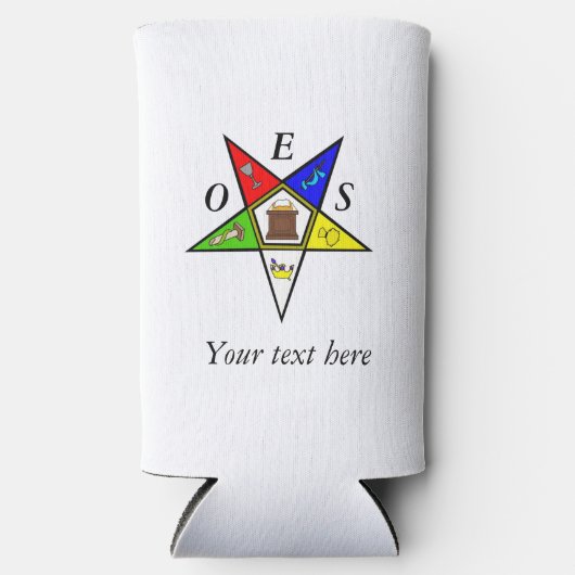 OES Eastern Star Sister Masonry Order Seltzer Blikjeskoeler (Voorkant)