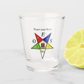 OES Eastern Star Sister Masonry Order Shot Glas (Voorkant)
