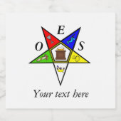 OES Eastern Star Sister Masonry Order Sparkling Wijnetiket (Enkel label)